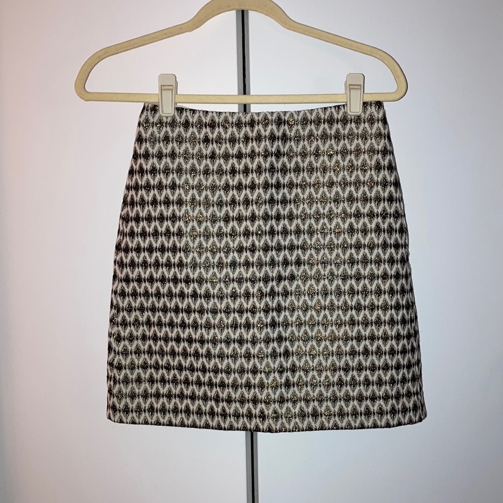 Loft fully lined gold black and cream skirt - Picture 1 of 5